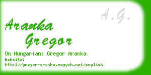 aranka gregor business card
